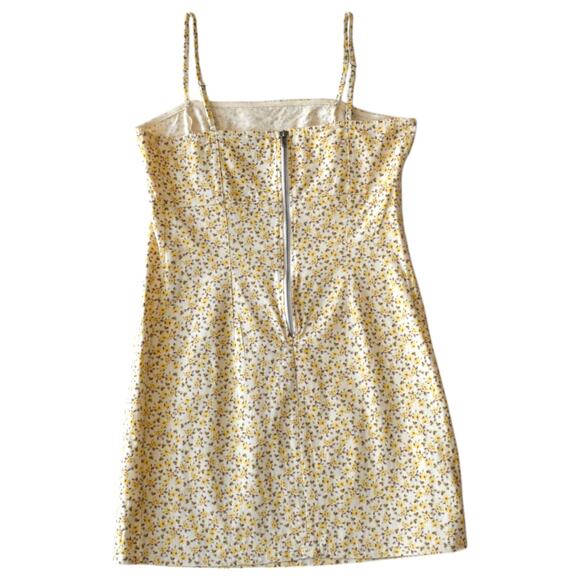 Wild Fable Yellow Ditsy Floral Sleeveless Sheath Mini Dress Size Medium - Picture 5 of 6